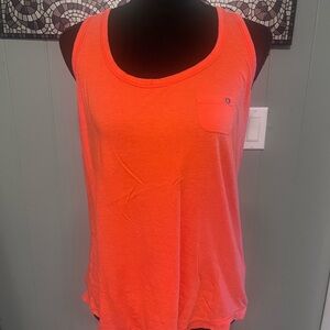 Tommy Hilfiger Womens Orange Razorback Tank Top Cotton Size Medium